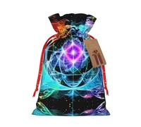 WXZYFP Eight Dimensional Space Linen drawstring gift bag, Christmas, birthday, party gift packaging, easy to wash