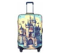 WXZYFP Fairytale Castle The protective cover for the suitcase with a double-sided unique print helps you avoid taking the wrong suitcase during travel., White, Large