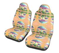 WXZYFP Fantasy Mushroom Car seat Covers (Two in a Pack), Suitable for Most Seats. Such as: Cars, SUVs, Trucks, Vans, etc.