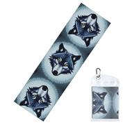 WXZYFP Fierce Wolf Head Cool Sports Towel 12x40in, Suitable for Fitness, Yoga, and a Wide Range of uses