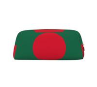 WXZYFP Flag of Bangladesh The pencil case is made of cross-grain leather (PVC), 100% polyester lining, and full-screen printing