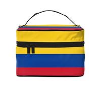 WXZYFP Flag of Colombia Multifunctional portable cosmetic bag with internal and external layered design, easy to organize various supplies.