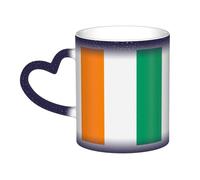 WXZYFP Flag of Cote d'Ivoire Blue It is a color-changing mug, black for cold and white for hot, and more durable after hand washing.pajamas for women short sleeve,pajama tops for women short sleeve,