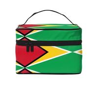 WXZYFP Flag of Guyana Multifunctional portable cosmetic bag with internal and external layered design, easy to organize various supplies.
