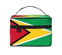 WXZYFP Flag of Guyana Travel cosmetic bag, essential for outdoor travel enthusiasts, has a simple internal structure.