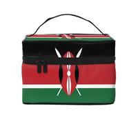 WXZYFP Flag of Kenya Multifunctional portable cosmetic bag with internal and external layered design, easy to organize various supplies.