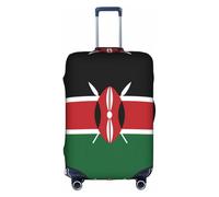 WXZYFP Flag of Kenya The protective cover for the suitcase with a double-sided unique print helps you avoid taking the wrong suitcase during travel., White, Large