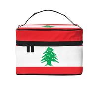 WXZYFP Flag of Lebanon Multifunctional portable cosmetic bag with internal and external layered design, easy to organize various supplies.