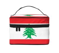 WXZYFP Flag of Lebanon Travel cosmetic bag, essential for outdoor travel enthusiasts, has a simple internal structure.