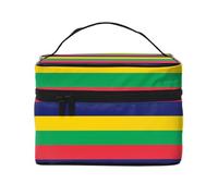 WXZYFP Flag of Mauritius Multifunctional portable cosmetic bag with internal and external layered design, easy to organize various supplies.