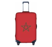 WXZYFP Flag of Morocco The protective cover for the suitcase with a double-sided unique print helps you avoid taking the wrong suitcase during travel., White, Large