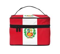 WXZYFP Flag of Peru Travel cosmetic bag, essential for outdoor travel enthusiasts, has a simple internal structure.