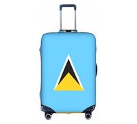 WXZYFP Flag of Saint Lucia The protective cover for the suitcase with a double-sided unique print helps you avoid taking the wrong suitcase during travel., White, Large