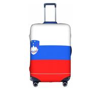 WXZYFP Flag of Slovenia The protective cover for the suitcase with a double-sided unique print helps you avoid taking the wrong suitcase during travel., White, Large