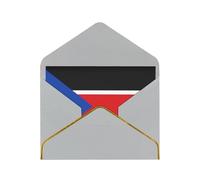 WXZYFP Flag of South Sudan Light Grey Gold-edged pearlescent paper greeting card, the paper is thick and tough, and it can be opened and closed by folding.