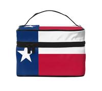WXZYFP Flag of Texas Travel cosmetic bag, essential for outdoor travel enthusiasts, has a simple internal structure.