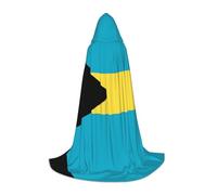 WXZYFP Flag of the Bahamas Small hooded cape for teenagers, suitable for Halloween and theme parties, easy to wash and care.