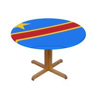 WXZYFP Flag of The Congo A Variety of Round Table Covers, Made of 100% Polyester, can Protect The Tabletop.