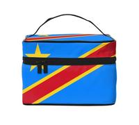 WXZYFP Flag of the Congo Travel cosmetic bag, essential for outdoor travel enthusiasts, has a simple internal structure.