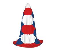 WXZYFP Flag of the Czech Republic Large hooded cape for teenagers, suitable for Halloween and theme parties, easy to wash and care.