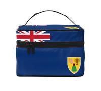 WXZYFP Flag of the Turks and Caicos Islands Multifunctional portable cosmetic bag with internal and external layered design, easy to organize various supplies.