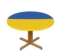 WXZYFP Flag of Ukraine A Variety of Round Table Covers, Made of 100% Polyester, can Protect The Tabletop.