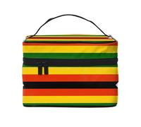 WXZYFP Flag of Zimbabwe Multifunctional portable cosmetic bag with internal and external layered design, easy to organize various supplies.