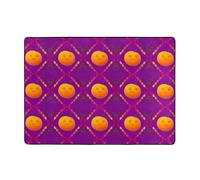 WXZYFP Flannel Anti-Slip Area Rug 80x58 inches, Non-Slip, Absorbent, Soft, Suitable for Living Room and Bedroom.Smiley Orange