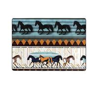 WXZYFP Flannel Anti-Slip Area Rug 80x58 inches, Non-Slip, Absorbent, Soft, Suitable for Living Room and Bedroom.Horse Stripes Pattern