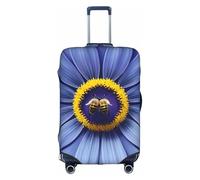 WXZYFP Flower heart bee The protective cover for the suitcase with a double-sided unique print helps you avoid taking the wrong suitcase during travel.