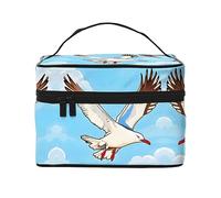 WXZYFP Flying Seagulls Travel cosmetic bag, essential for outdoor travel enthusiasts, has a simple internal structure.