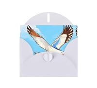 WXZYFP Flying Seagulls White Pearlescent paper greeting cards, shining on both sides, suitable for holiday greetings.