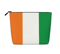 WXZYFP Full-print 100% polyester single-layer imitation linen cosmetic bag, suitable for daily travelFlag of Ivory Coast