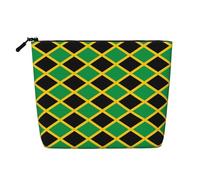WXZYFP Full-print 100% polyester single-layer imitation linen cosmetic bag, suitable for daily travelFlag of Jamaica
