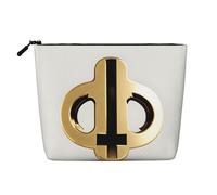 WXZYFP Full-print 100% polyester single-layer imitation linen cosmetic bag, suitable for daily travelGolden pattern