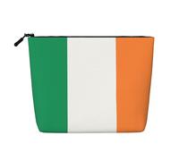 WXZYFP Full-print 100% polyester single-layer imitation linen cosmetic bag, suitable for daily travelIrish flag