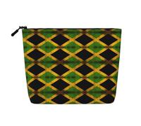 WXZYFP Full-print 100% polyester single-layer imitation linen cosmetic bag, suitable for daily travelOld Jamaican Flag