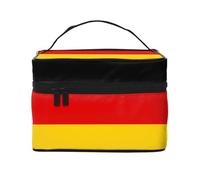 WXZYFP German flag Travel cosmetic bag, essential for outdoor travel enthusiasts, has a simple internal structure.