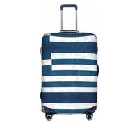 WXZYFP greek flag The protective cover for the suitcase with a double-sided unique print helps you avoid taking the wrong suitcase during travel., White, Large