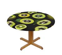 WXZYFP Green Kiwi A Variety of Round Table Covers, Made of 100% Polyester, can Protect The Tabletop.
