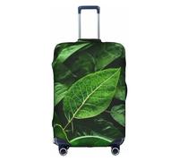 WXZYFP Green Leaf Nature The protective cover for the suitcase with a double-sided unique print helps you avoid taking the wrong suitcase during travel., White, Large