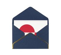 WXZYFP Greenland flag Blue Gold-edged pearlescent paper greeting card, the paper is thick and tough, and it can be opened and closed by folding.