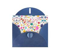 WXZYFP Happy Birthday Background Blue Pearlescent paper greeting cards, shining on both sides, suitable for holiday greetings.