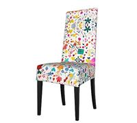 WXZYFP Happy Birthday Background Removable Dining Chair Cover, Stretch Material, Quick Recovery Stretch Material, Rich Colors,