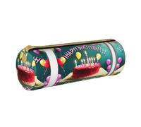 WXZYFP Happy Birthday Beautiful Environmentally friendly cross-grain leather pencil case, lightweight and portable, suitable for daily use.