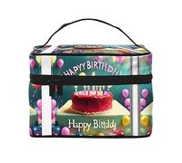 WXZYFP Happy Birthday Beautiful Travel cosmetic bag, essential for outdoor travel enthusiasts, has a simple internal structure.