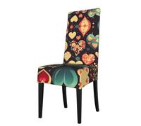WXZYFP Heart Crush Flower Removable Dining Chair Cover, Stretch Material, Quick Recovery Stretch Material, Rich Colors,