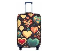 WXZYFP Heart Crush Flower The protective cover for the suitcase with a double-sided unique print helps you avoid taking the wrong suitcase during travel., White, Large