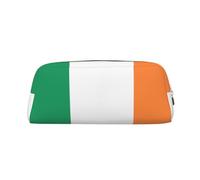 WXZYFP Irish flag The pencil case is made of cross-grain leather (PVC), 100% polyester lining, and full-screen printing