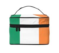 WXZYFP Irish flag Travel cosmetic bag, essential for outdoor travel enthusiasts, has a simple internal structure.